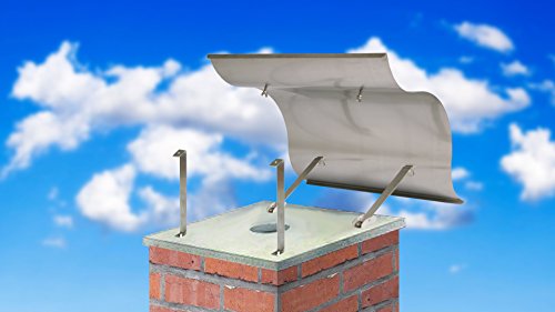 Schornsteinabdeckung 75x70cm, klappbar, Edelstahl Gr. 3