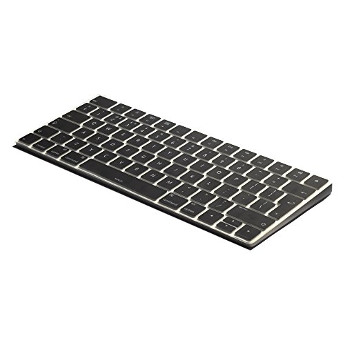 MiNGFi Englisch English Tastatur Silikon Schutz Abdeckung für Neu Magic Keyboard mit Lightning Anschluss EU/ISO Keyboard Layout Silicone Cover – Schwarz - 2