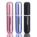 Mudder Travel Refillable Mini Perfume Atomizer Bottle Spray 6 ml, Set of 3 (Black, Blue and Pink)