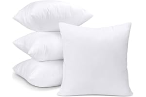 UK Care Direct Cushion Pad - Super Bounce; Decorative Square Pillow - Polycotton Casing; Hypoallergenic Insert - Made in Britain, Bed Pillow - 15" x 15" (38 x 38cm)