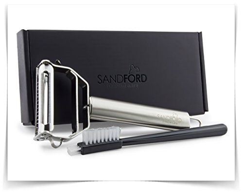 Sandford 3-in-1 Sparschäler & Julienneschneider | Edelstahl Kartoffelschäler / Gemüseschneider für Obst und Gemüse | Streifenschneider / Spiralschneider für Gemüse-Spaghetti | inkl. Reinigungsbürste - 6
