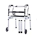 Produktbild HSRG Gehhilfe für ältere Menschen,Höhenverstellbarkeit faltbar, Behinderte Rehabilitation Roll Walkers, mit Riemenscheibe und Sitzduschhocker