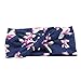 Baby Bow Hairband Koly Girls Photography Toddler Flower Print Knot Cross Headband Baby Hair Accessories (Black)