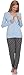 Italian Fashion IF Womens Maternity Pyjama Hydrangea 0223 (Blue-2, S)