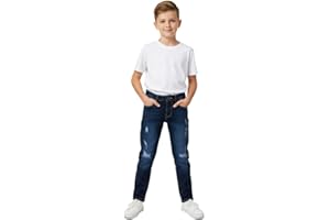 A2Z 4 KIDS A2Z Kids Boys Relaxed Straight Fit Boot Cut Ripped Jeans Comfortable Stretchy Loose Fit Cotton Jeans for Boys Age 5-14 Years