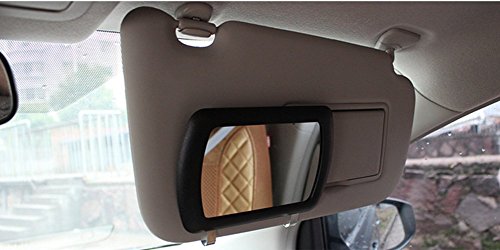 XinGe Auto Make-up Vanity Spiegel Auto Kosmetikspiegel Sonnenschutz Spiegel schwarz Auto Zubehör 11cm / 4.3''x7cm / 2.7'' 1 Stück Schwarz