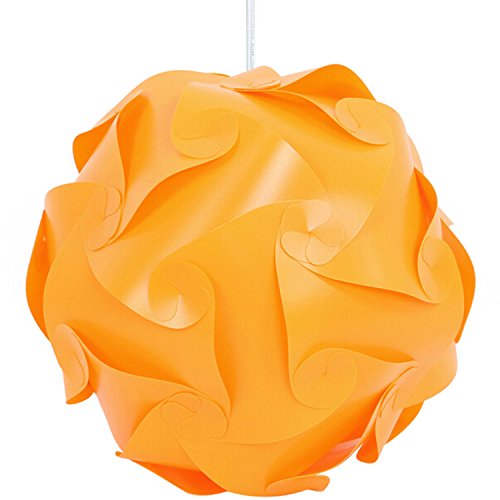 Original DIY Lampenschirm Puzzle Schatten Kugel Dekoration Festival Moderne PR Pendelleuchte 30pcs Set Durchmesser 30 cm (orange)