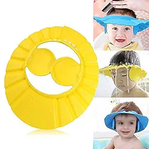 Western Era New Adjustable Safe Soft Bathing Baby Shower Cap, Wash Hair for Children, Baby Eye Ear Protector While Bathing Shower/Shamoo (Pack of 1)
