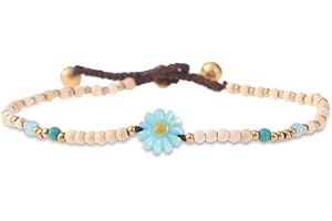 Made by Nami Surfer Fußkettchen mit Perlen Damen & Mädchen - Handmade Festival & Strand Accessoires - Goa Hippie Fußkette - Fußband Bunt Orientalisch