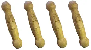 BamBah India Tabla Peg Gatta for Big Drum Duggi (Wooden Shade) - Set of 4 Pegs