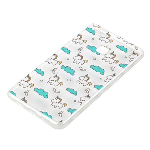 Yidaxing Funda Huawei P9 Lite  Carcasa de Silicona Transparente Funda TPU Gel Carcasa Ultra Delgado Suave Funda Protectora Ligera Carcasa Blanda Flexible Caja Anti Rasgu  os Anti Choque con dise  o   nico -Unicornio