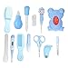 Produktbild Babypflege Set 13Pcs Bequem Baby Nagelknipser Sicherheit Schere Haar Thermometer Pinsel Kamm Maniküre Kindergarten Kit für Kleinkinder Jungen Grils(Blau)