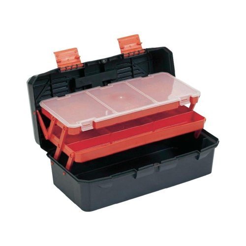 Preisvergleich Produktbild Alutec Werkzeugkasten unbestückt 56300 Kunststoff Schwarz, Orange