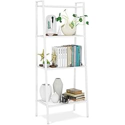 Homfa Etagère de Rangement Meuble Metal avec 4 Tablette pour Chambre Cuisine Salon Dépôt 60x35x147cm
