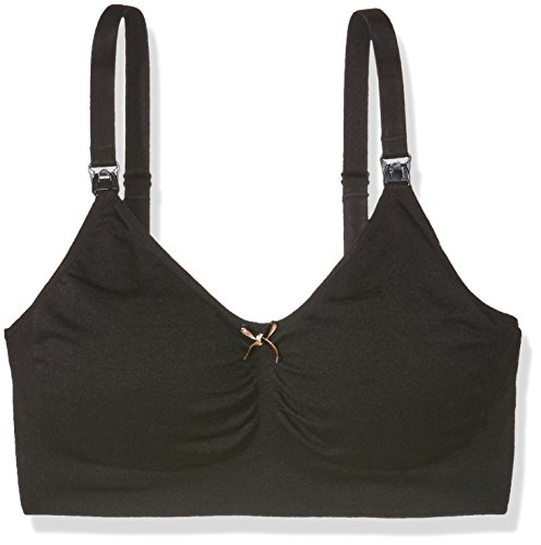 Hot Milk Women's My Necessity Seamless Nursing Bra, Black, 34DD (Manufacturer Size: Medium DD-F)