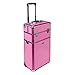 Produktbild Trolley Pilotenkoffer 2 Rad 3-D Oberfläche Beauty Case - 60L Karo pink rosa