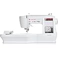 Singer SE9185 Computerized Embroidery Sewing Machine with Wi-Fi Enabled, 7-inch touch Screen (250 Built-in Stitches and 150 Embroidery Designs), White