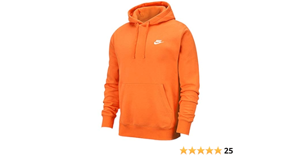 nike club orange hoodie
