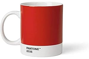 Copenhagen design Pantone Mug, Coffee/Tea Cup, Fine China (Ceramic), 375 ml, Red, 2035 C, Porcelana, 1 Unidad (Paquete de 1)