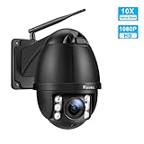 ip ptz camera joystick 【Smart Memory & Mehrere Voreinstellungen & Smart Focus】 Unsere rotierende Überwachungskamera ändert den voreingestellten Bereich und die Zeiten des Zoomobjektivs nicht, wenn der Strom abgeschaltet wird. Und die Kamera kann den Befehl zum automatischen Drehen direkt aufrufen. Bis zu 128 voreingestellte Bereiche Diese überwachen, worauf es ankommt, und stellen sicher, dass wichtige Ereignisse erfasst werden. Diese Dome-Kamera kann das Bild je nach Entfernung und Größe des Bildes automatisch fokuss