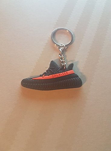 Preisvergleich Produktbild BuySmart Yeezy 350 Boost V2 Schlüsselanhänger Keychain Schwarz Rot