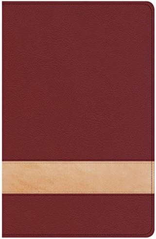 CSB Large Print Personal Size Reference Bible, Crimson/Tan Leathertouch