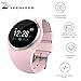 Produktbild Smartwatch,ZEERKEER Armband Uhr Herzfrequenz/Blutdruck/Blutsauerstoffüberwachung Wasserdicht IP67 Facebook/Twitter/Whatsapp Fitness trackers (Rosa)