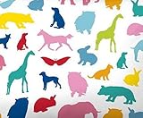 Aminata Kids – bunte Jungen Mädchen Kinder-Bettwäsche 135×200 Baumwolle Wilde-Tiere Zoo-Tiere Bettwäsche-Kinder Pferd Eule Katze Elefant Löwe Hund Schmetterling Reißverschluss bunt - 3