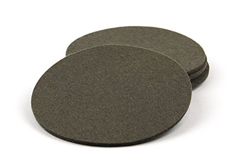 NordernArt 6er Set Getränkeuntersetzer aus Filz rund 10cm natur Wollfilz, Untersetzer zum Schutz Ihrer Oberflächen für Wohnzimmer Bar Küche, edle Optik, Farbe wählbar (Taupe / grau) - 2