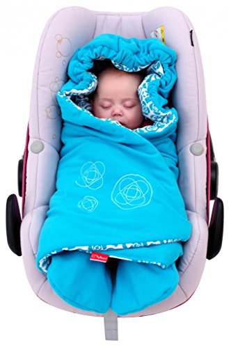 ByBoom® – Einschlagdecke für die Übergangszeit und Sommer für Babyschale, Autokindersitz, z.B. Maxi-Cosi, Römer, für Kinderwagen, Buggy, Babytrage, z.B. Manduca, Babybett - 5