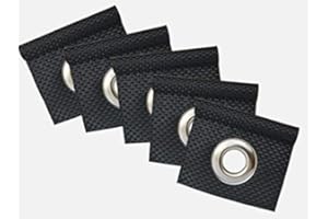 GeKaHo 5 x Kederöse für Kederschiene weiß/schwarz D=7,5 mm Camping Öse Kederband Vorzeltkeder