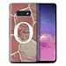 Produktbild eSwish Personalisiert Individuell Mode Marmor Stein Gel/TPU Hülle für Samsung Galaxy S10e / Rot Pastell Steinplatte Design/Initiale/Name/Text Schutzhülle/Case/Etui