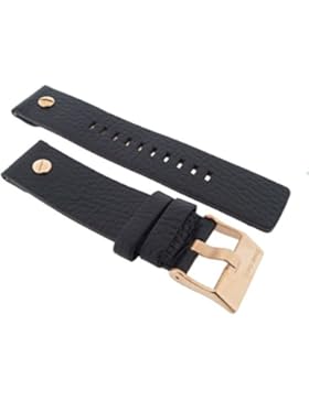 Diesel Uhrband Wechselarmband LB-DZ7317 Original Ersatzband DZ 7317 Uhrenarmband Leder 22 mm Schwarz