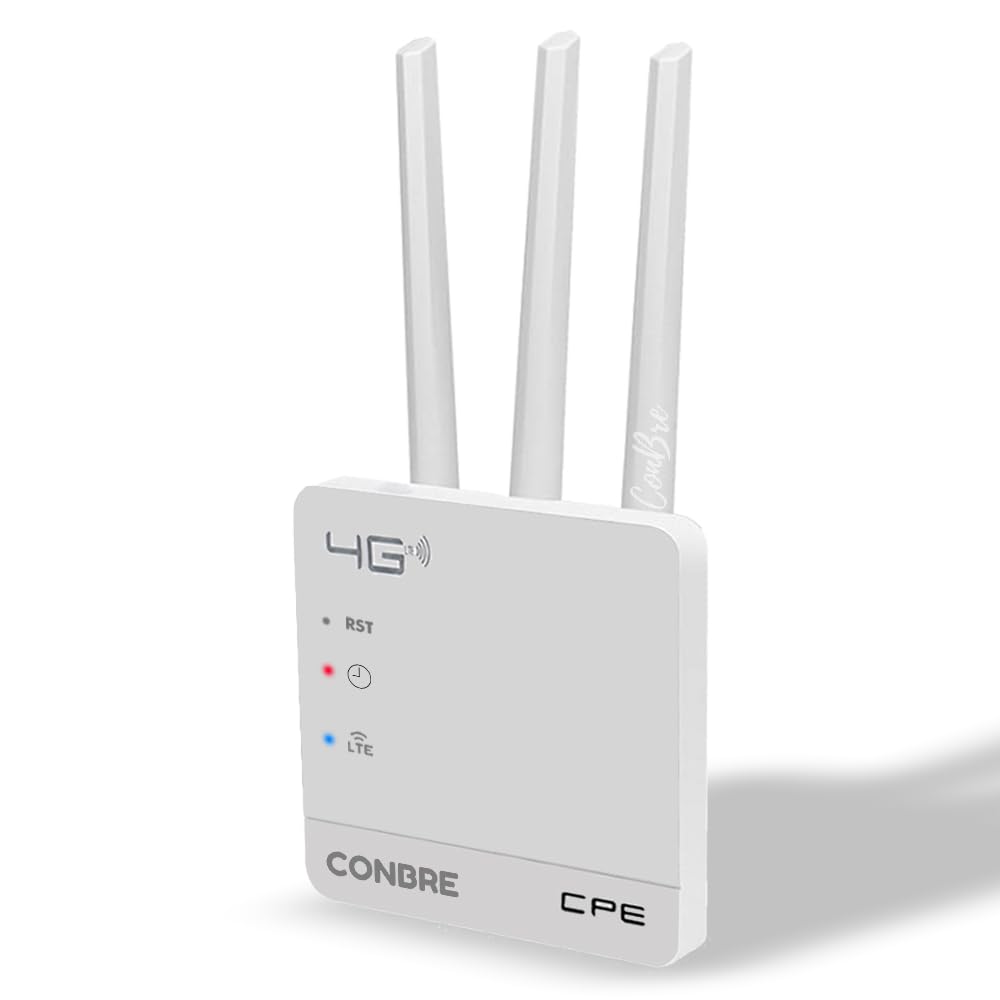 Conbre CPE MT-300H 4G Mobile Sim Based Wi-Fi Router (All 5G Sim Supported) | Lastest WiFi 6 | Plug and Play | Support, NVR, DVR, WiFi, Camera and All 4G sim WiFi Router