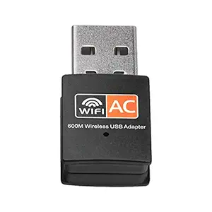 Anself Dual Band 600Mbps 2.4GHz +5GHz USB Wireless Adapter WiFi Antenna 802.11a/b/g/n/ac WiFi USB Adapter for MAC Windows Black