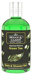 Bryan & Candy New York Green Tea Shower Gel (300ml) with Aloe Vera. Gentle, Moisturizing Body Wash for Soft, Supple Skin