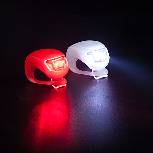 TRIXES Silikon LED-Fahrrad-Beleuchtungsset (Vorder- und Rücklicht mit flexibler Sicherheitshalterung) - 2