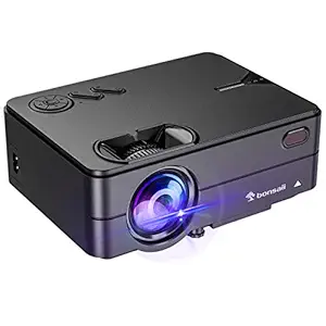 Movie Projector, Outdoor Video Projector for Home Theather, Native 1280 x 720P Portable Projector Built in Speakers, 1080P Supported Compatible with TV Stick/Laptop/ HDMI/VGA/TF/AV/USB/PS4