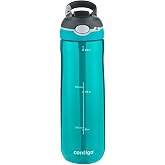 Large BPA-free plastic water bottle with Contigo Unisex Ashland Autospout straw Turquoise 720 ml