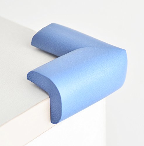 FiveSeasonStuff 12 piezas Antigolpes Proteccion Protectores Espuma Esquinas Mesa y Mueble Seguridad para Ninos (Azul 12 x Estándar L-Forma Protectores Espuma Esquinas (Espesor: 5mm-9mm) LM103)