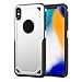 Produktbild Für Iphone Xs Max 6,5 Zoll, Schützende Hybrid Robuste Hard Protective High Impact Resistant Hybrid Heavy Duty Schutz Harte Pc Ganzkörperschutz,geeignet Für Männer Und Frauen (Silver)