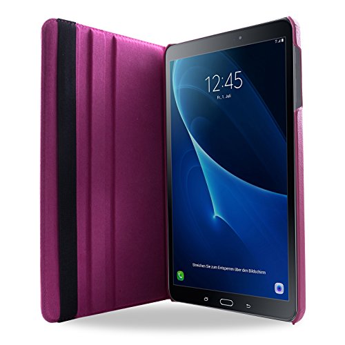 SAVFY Samsung Galaxy Tab A 10.1 Hülle (2016) T580N/ T585N 360 Grad Drehung Case Schutzhülle Tasche mit Ständerfunktion inkl. Eingabestift und Schutzfolie, pink - 4