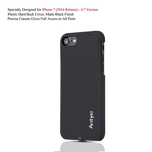 Antye Qi Wireless Charger Charging Receiver Case Back Cover [No Built-in Battery] with Flexible Lightning Connector for iPhone 7