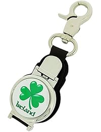 Boxx Gents Irish Shamrock Picture Keyring Fob Watch, Magnetic Closure Boxx347