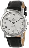 Sartego SEN554B Mens Edelstahl Geh-use Toledo Kleid Silver Dial Black Leather Strap Watch