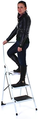 Marko Tools Extra Tall Folding 3 Step Ladder Heavy Duty Steel Non Slip Tread Safety