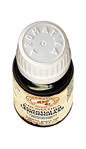 Lemongras Öl, 100 % naturreines ätherisches 10ml 0,33 oz, Reine & Natürliche Lemongrasöl- Cymbopogon flexuosus, Zitronengrasöl – Lemongrass Indien- Lemongrassöl für guten Schlaf / Stressabbau /Beauty /Baden / Körperpflege / Wellness /Schönheit / Aromatherapie / Entspannung /Massage / SPA / Aroma diffuser / Duftlampe / Raumbeduftung / Kosmetik /Kosmetikanreicherung / Aromatherapeutische / Unverdünntes / Therapeutische / Alternative medizin; Glasflasche, von AROMATIKA - 2