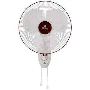 Polycab Unicorn 400mm Wall Fan (White Maroon)