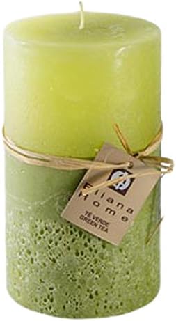 Eliana Home 413011 Candle Finish Rustic Green Tea, 7 x 12.5 cm