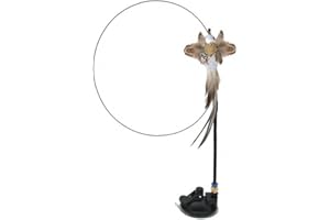 Lipfer Cat Bird Toys 1 Set Simulation Interactive Interactive Cat Toy Feather Feather Bird with Bell Stick Toy para Gatito Jugando Teaser Wand Juguete